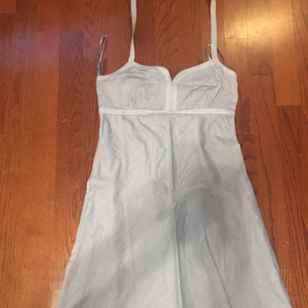 Chambray halter dress